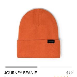 Orange cashmere beanie, Melin brand, one size fits all.